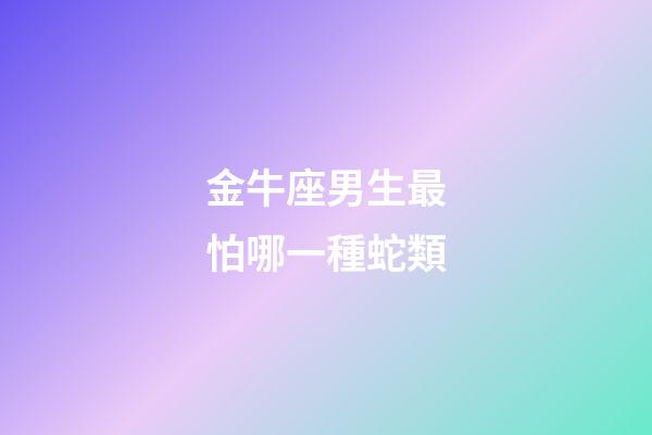 金牛座男生最怕哪一種蛇類-第1張-星座運勢-玄機派