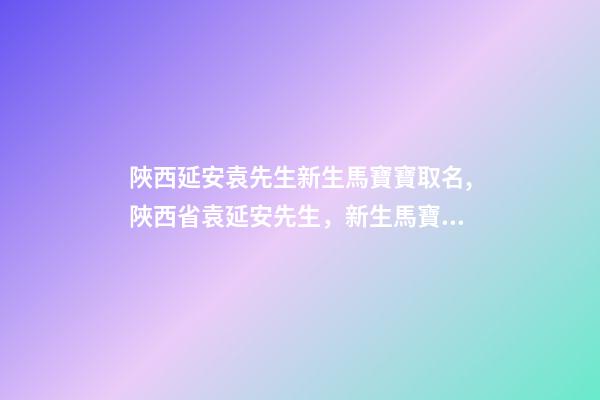 陜西延安袁先生新生馬寶寶取名,陜西省袁延安先生，新生馬寶寶姓名-第1張-公司起名-玄機(jī)派