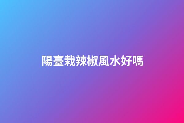 陽臺栽辣椒風水好嗎