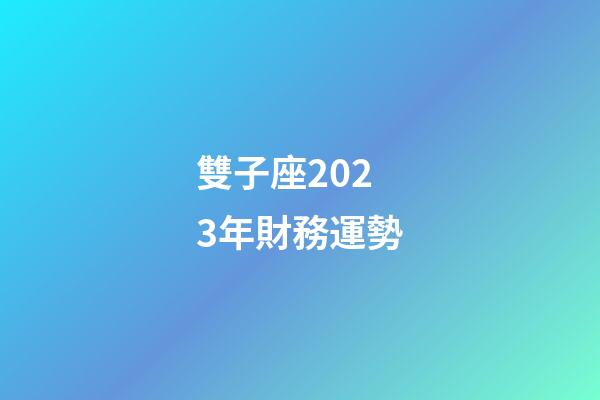 雙子座2023年財務運勢-第1張-星座運勢-玄機派