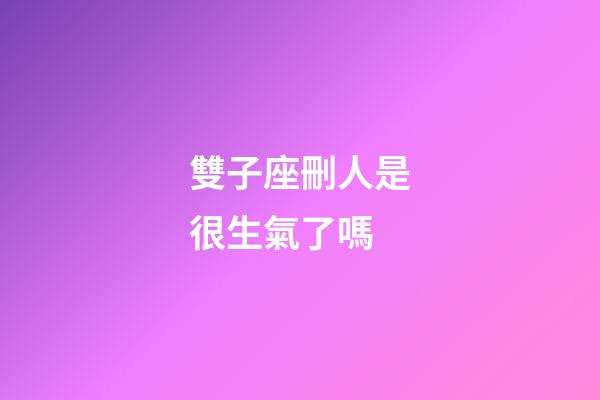 雙子座刪人是很生氣了嗎-第1張-星座運勢-玄機派