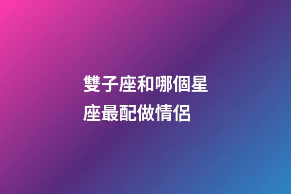 雙子座和哪個星座最配做情侶-第1張-星座運勢-玄機派