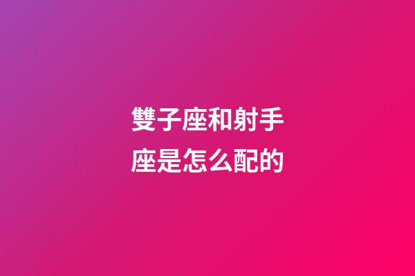 雙子座和射手座是怎么配的-第1張-星座運勢-玄機派