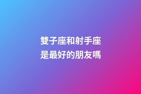 雙子座和射手座是最好的朋友嗎-第1張-星座運勢-玄機派