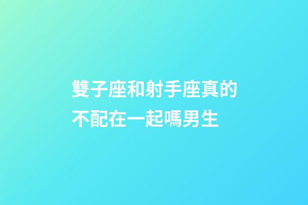 雙子座和射手座真的不配在一起嗎男生-第1張-星座運勢-玄機派