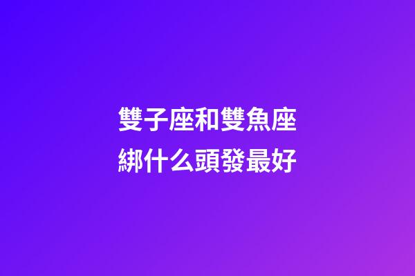 雙子座和雙魚座綁什么頭發最好-第1張-星座運勢-玄機派