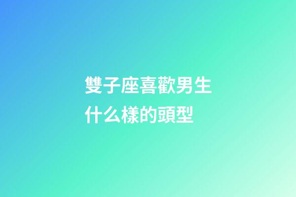 雙子座喜歡男生什么樣的頭型-第1張-星座運勢-玄機派