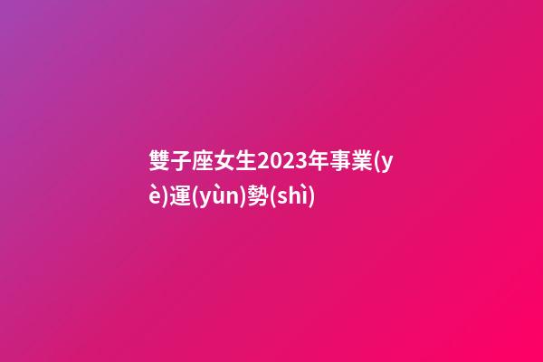 雙子座女生2023年事業(yè)運(yùn)勢(shì)-第1張-星座運(yùn)勢(shì)-玄機(jī)派