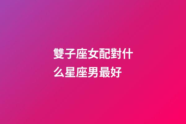 雙子座女配對什么星座男最好-第1張-星座運勢-玄機派