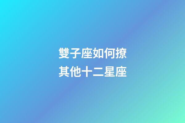 雙子座如何撩其他十二星座-第1張-星座運(yùn)勢(shì)-玄機(jī)派