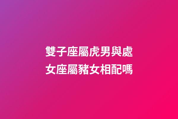 雙子座屬虎男與處女座屬豬女相配嗎-第1張-星座運(yùn)勢(shì)-玄機(jī)派