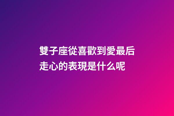 雙子座從喜歡到愛最后走心的表現是什么呢-第1張-星座運勢-玄機派