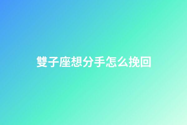 雙子座想分手怎么挽回-第1張-星座運(yùn)勢(shì)-玄機(jī)派