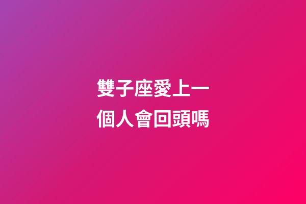 雙子座愛上一個人會回頭嗎-第1張-星座運勢-玄機派