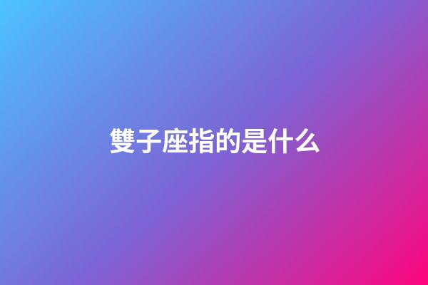 雙子座指的是什么-第1張-星座運勢-玄機派