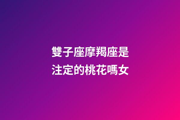 雙子座摩羯座是注定的桃花嗎女-第1張-星座運勢-玄機派