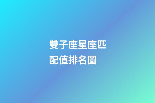 雙子座星座匹配值排名圖-第1張-星座運勢-玄機派