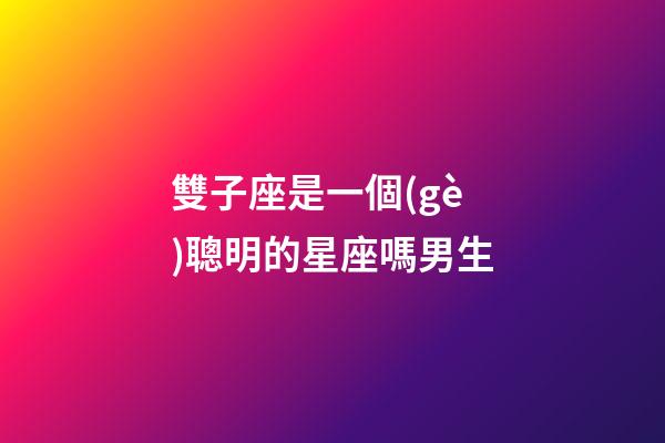 雙子座是一個(gè)聰明的星座嗎男生-第1張-星座運(yùn)勢(shì)-玄機(jī)派