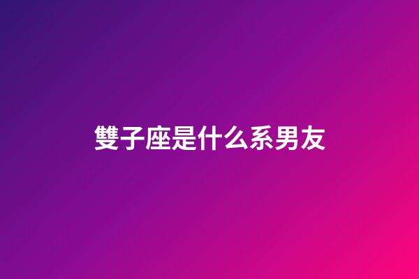 雙子座是什么系男友-第1張-星座運勢-玄機派
