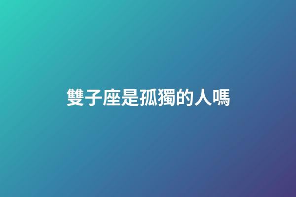 雙子座是孤獨的人嗎-第1張-星座運勢-玄機派