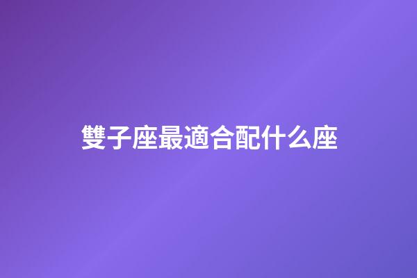 雙子座最適合配什么座-第1張-星座運勢-玄機派