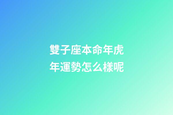 雙子座本命年虎年運勢怎么樣呢-第1張-星座運勢-玄機派