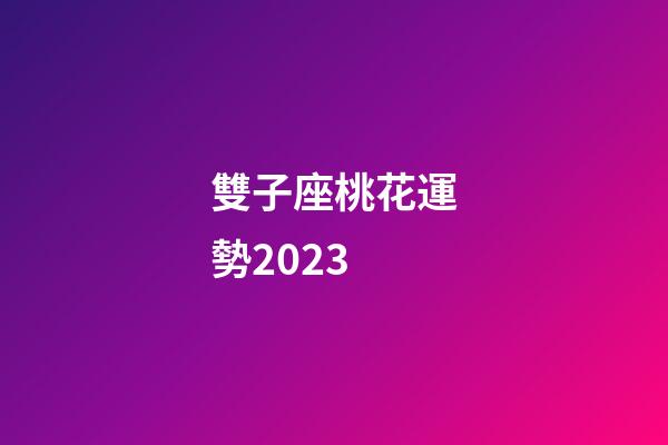 雙子座桃花運勢2023-第1張-星座運勢-玄機派