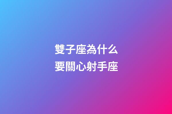 雙子座為什么要關心射手座-第1張-星座運勢-玄機派