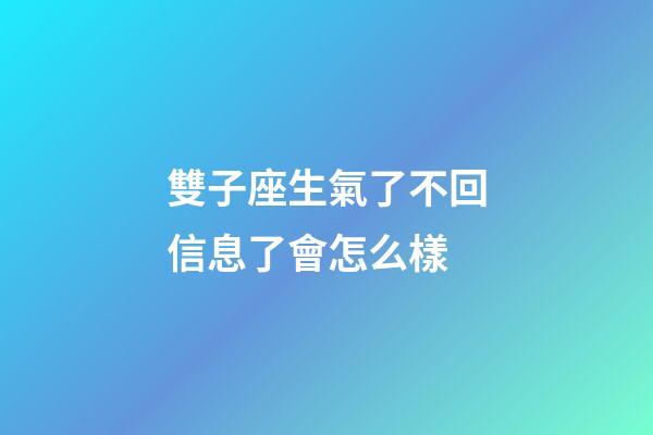 雙子座生氣了不回信息了會怎么樣-第1張-星座運(yùn)勢-玄機(jī)派
