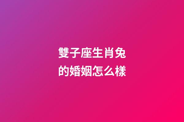 雙子座生肖兔的婚姻怎么樣-第1張-星座運勢-玄機派