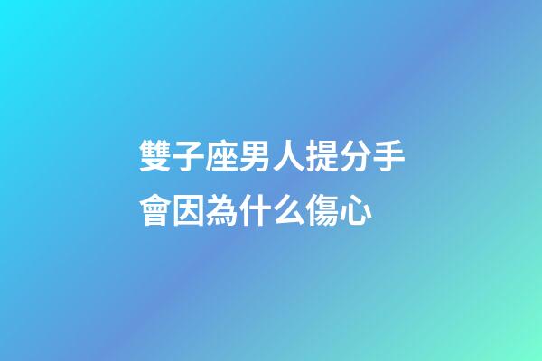 雙子座男人提分手會因為什么傷心-第1張-星座運勢-玄機派