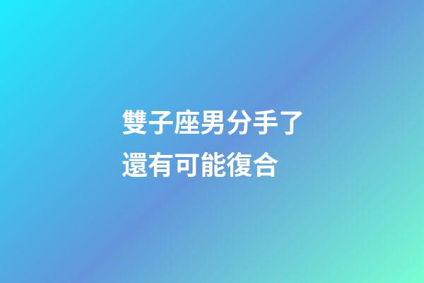 雙子座男分手了還有可能復合-第1張-星座運勢-玄機派