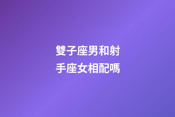 雙子座男和射手座女相配嗎-第1張-星座運勢-玄機派