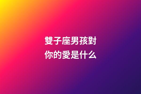 雙子座男孩對你的愛是什么-第1張-星座運勢-玄機派