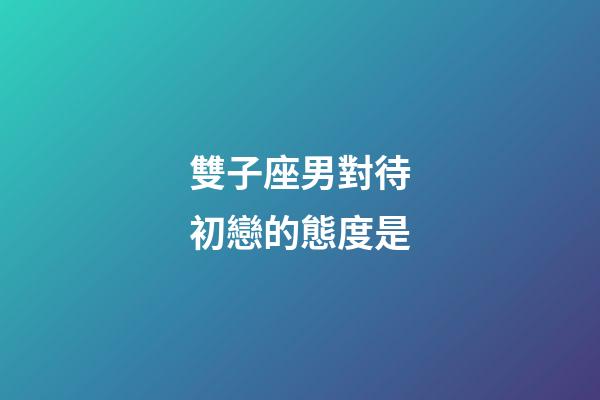 雙子座男對待初戀的態度是-第1張-星座運勢-玄機派