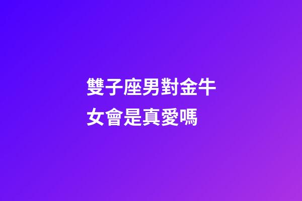雙子座男對金牛女會是真愛嗎-第1張-星座運勢-玄機派