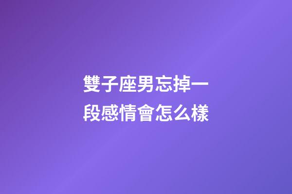 雙子座男忘掉一段感情會怎么樣-第1張-星座運勢-玄機派