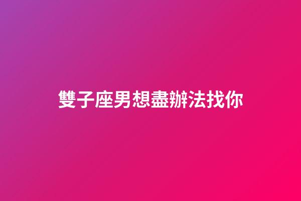 雙子座男想盡辦法找你-第1張-星座運勢-玄機派