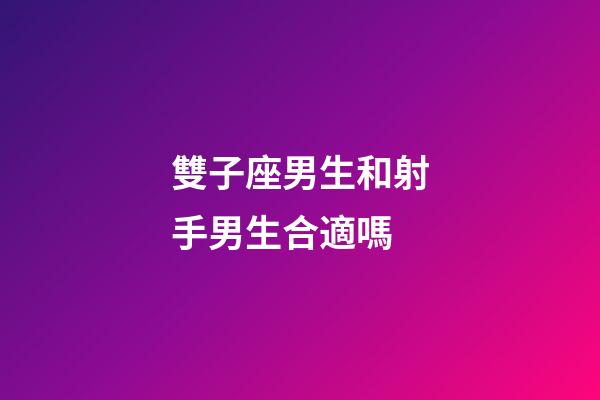 雙子座男生和射手男生合適嗎-第1張-星座運勢-玄機派
