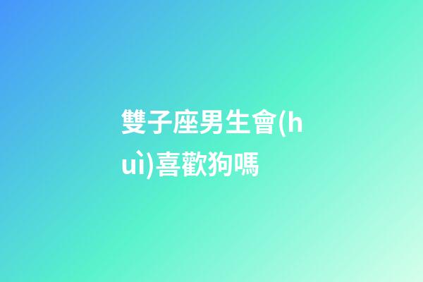 雙子座男生會(huì)喜歡狗嗎-第1張-星座運(yùn)勢-玄機(jī)派