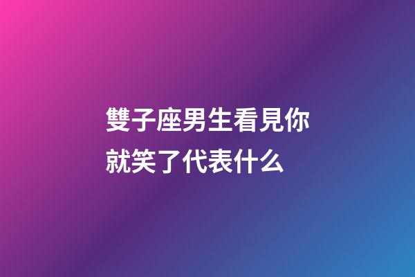 雙子座男生看見你就笑了代表什么-第1張-星座運勢-玄機派
