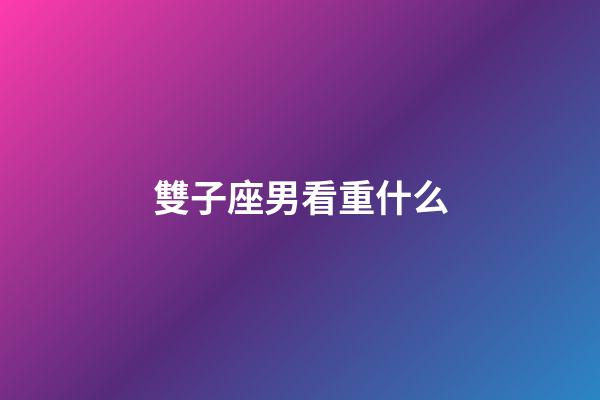 雙子座男看重什么-第1張-星座運勢-玄機派
