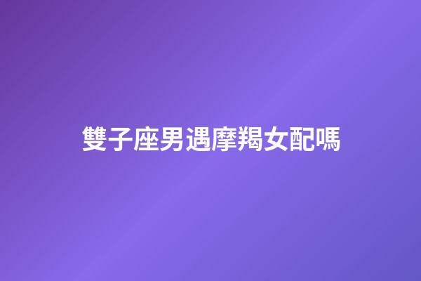 雙子座男遇摩羯女配嗎-第1張-星座運勢-玄機派