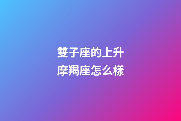 雙子座的上升摩羯座怎么樣-第1張-星座運(yùn)勢(shì)-玄機(jī)派