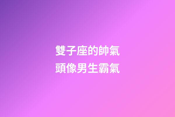 雙子座的帥氣頭像男生霸氣-第1張-星座運勢-玄機派