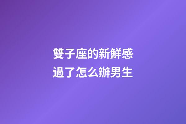 雙子座的新鮮感過了怎么辦男生-第1張-星座運勢-玄機派