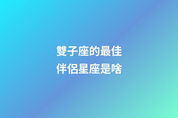 雙子座的最佳伴侶星座是啥-第1張-星座運勢-玄機派
