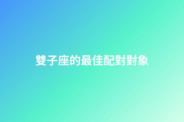 雙子座的最佳配對對象-第1張-星座運勢-玄機派