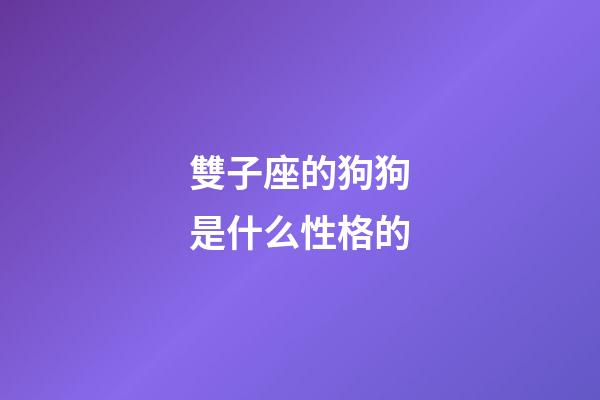 雙子座的狗狗是什么性格的-第1張-星座運勢-玄機派