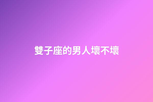 雙子座的男人壞不壞-第1張-星座運勢-玄機派